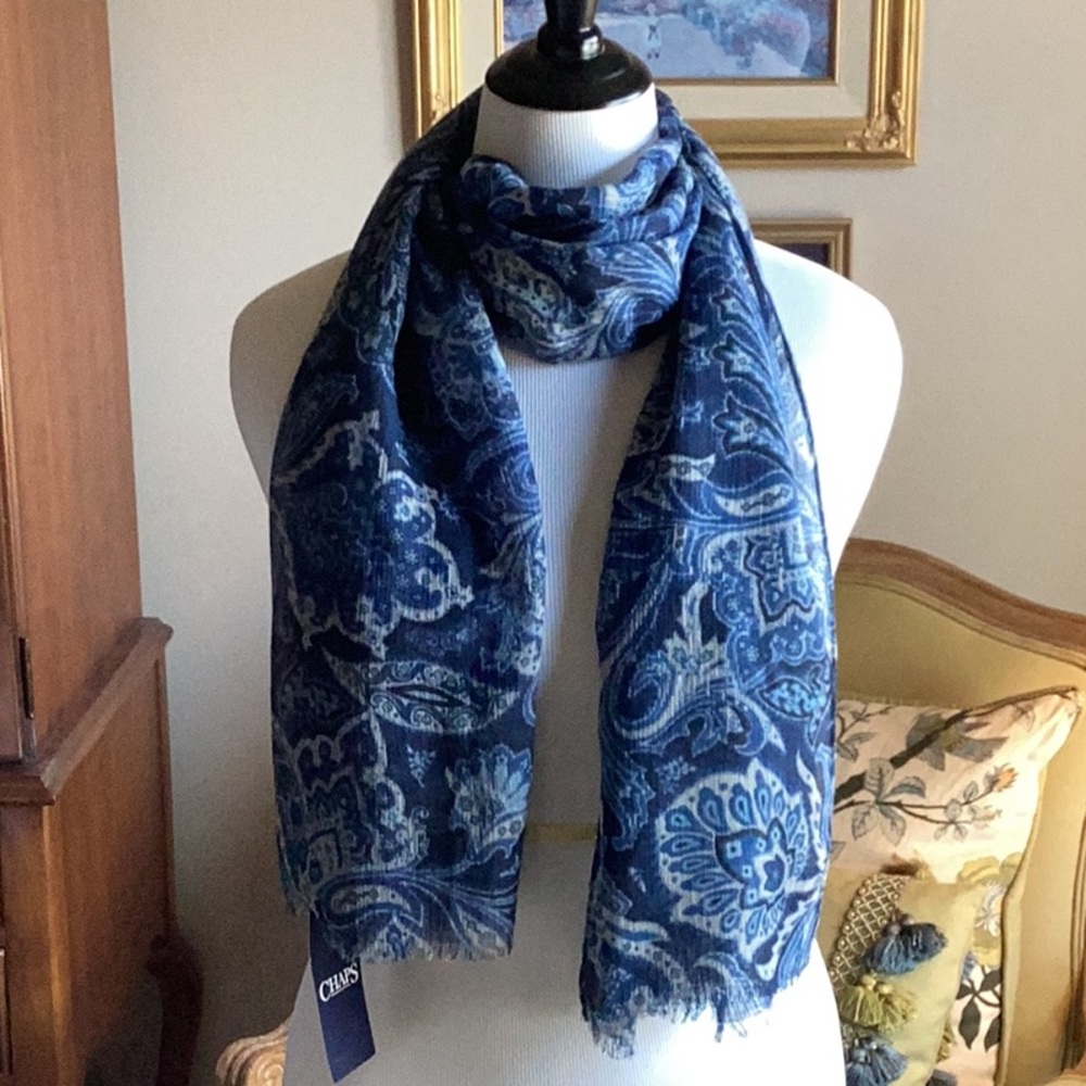 Blue Paisley Scarf